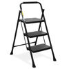 Picture of HBTower Step Ladder, Folding Step Stool with Wide Anti-Slip Pedal, Sturdy Steel Ladder, Convenient Handrail, Lightweight, Portable Steel Step Stool