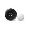 Picture of Google Nest Learning Thermostat (4th Gen, 2024) with Nest Temperature Sensor - Energy Saving Smart Thermostat with Adaptive Eco - Works with Alexa and Google Home App - Polished Obsidian