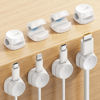 Picture of 8Pack Cord Organizer [1s Lock] Spring Cable Management Clips - Lamicall Desk Cord Holder, Adhesive Cute Round Cable Clip, Phone Charger Wire Organizer Keeper for Nightstand Car Office Accessory, White