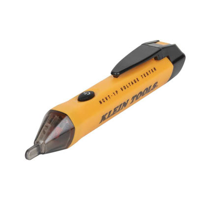 Picture of Klein Tools NCVT1P Voltage Tester, Non-Contact Low Voltage Tester Pen, 50V to 1000V AC, Audible and Flashing LED Alarms, Pocket Clip