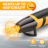 Picture of SEEKONE Mini Heat Gun, 350W 2-Temp Settings 500℉ & 842℉（260℃& 450℃） Fast Heat Hot Air Gun Tool with Reflector Nozzle and 4.9Ft Long Cable Overload Protection for Crafting, Vinyl Wrap and Shrink Tubing