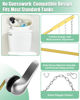 Picture of Toilet Flush Handle Replacement Kit: Front Universal Toilet Bowl Replacement Kit, Toilet Repair Kit Inside Tank Chain Flusher Handle Lever Replacement Parts Compatible with American Standard Mansfield