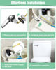 Picture of Toilet Flush Handle Replacement Kit: Front Universal Toilet Bowl Replacement Kit, Toilet Repair Kit Inside Tank Chain Flusher Handle Lever Replacement Parts Compatible with American Standard Mansfield