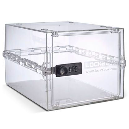 Picture of Lockabox One™ | Premium Lock Box | 10 Litre Combination Lock Box For Food, Medicine & Home Safety | External Size 12 x 8 x 6.6 inches (Crystal)