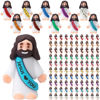 Picture of Bememo 100 Pcs Mini Jesus Figures Jesus Loves You Original Design Jesus Toys Little Jesus Figures to Hide and Seek Sunday School Religious Party Favors Gift for Easter Egg Stuffers (Vibrant Color)