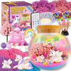Picture of Unicorn Terrarium Crafts Kit for Kids-LED Night Light Up & Remote Unicorn Birthday Gifts Toys for Girls Ages5 6 7 8 9 10 Year Old-Christmas Gifts for Girls