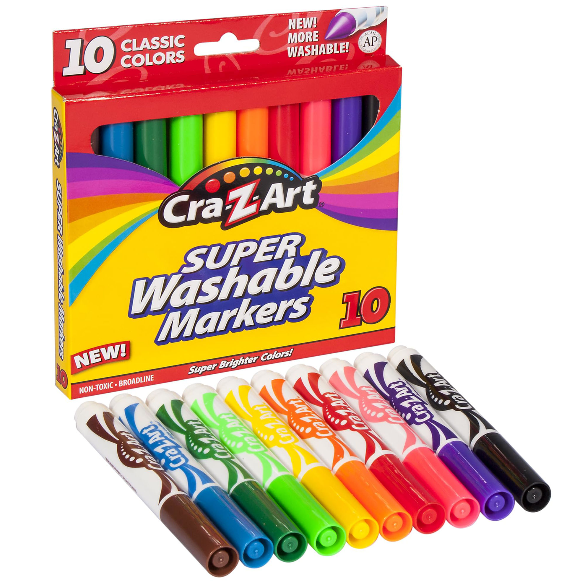 GetUSCart- Cra-Z-Art Classic Super Washable Markers, Broad Tip ...