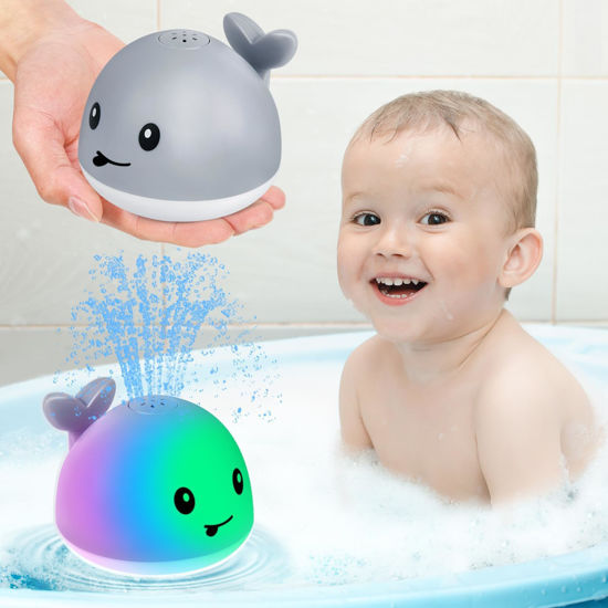 Picture of Gigilli Light up Whale Bath Toys for Babies 6-12 12-18 Months or Kids Ages 1-3, Spray Water Baby Toys for Boys Girls Valentines Day 1st Birthday Gifts, Toddler Pool Bathtub Toys 1-3 2-4 Infant 2 3 4 5