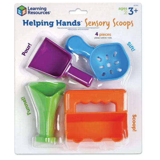 Picture of Learning Resources Helping Hands Sensory Scoops, Autism Sensory Toys, Sensory Toys for Autistic Children, Sensory Toys for Toddlers, 4 Pieces, Ages 3+