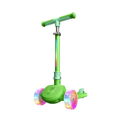 Picture of Jetson Bloom Go & Grow Kids 3-Wheel Light-Up Kick Scooter, Lights on Stem & Wheels, Adjustable Height Handlebar, Rear Brake, Easy-Folding Mechanism, Ages 3+, Green, JBLOOM-GRN
