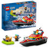 Picture of LEGO City Fire Rescue Boat 60373, Toy Floats on Water, with Jetpack, Dinghy and 3 Minifigures, Everyday Hero Toys for Kids, Boys and Girls Ages 5+