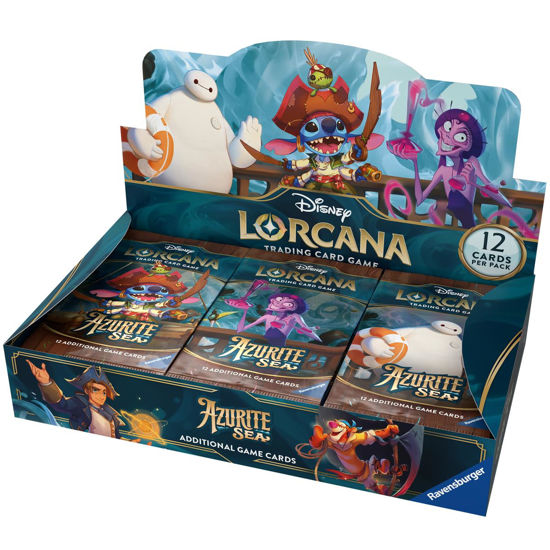 Picture of Ravensburger Disney Lorcana TCG: Azurite Sea Booster Pack Display | 24 Packs with 12 Trading Cards Each | Ideal for Collectors & Disney Fans | Suitable for Ages 8+