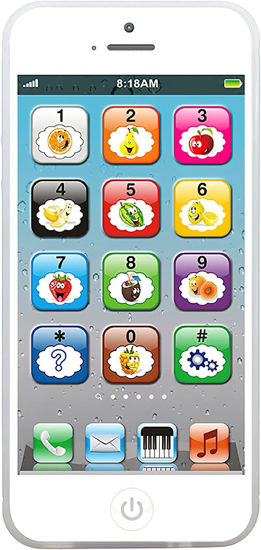 Picture of Wolmund Toy Learning Play Cell Phone with 8 Functions and Dazzling Lights Interactive Toy for Toddler Baby Kids Boys Girls