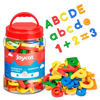 Picture of JoyCat 78 Pieces Magnetic Letters Numbers Alphabet Fridge Magnets ABC 123 Preschool Educational Learning Plastic Colorful Toy Set Uppercase Lowercase Math Symbols for Toddlers Kids