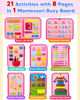 Picture of Exorany Busy Board Montessori Toys for 1 2 3 4 Year Old Girl Birthday Gifts, Toddler Girl Toys 1-2, 2-3, Busy Book Sensory Toys for Toddlers 1-3, Learning Educational Activities Travel Toy