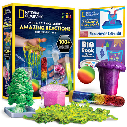 Picture of NATIONAL GEOGRAPHIC Amazing Chemistry Set - Chemistry Kit with 100+ Science Experiments Including Crystal Growing and Reactions, Science Kit for Kids, STEM Gift for Boys and Girls (Amazon Exclusive)