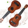 Picture of Raimy 17in Kids Ukulele Guitar - 4 Strings Mini Guitar Children Musical Instruments Educational Toys with Picks for Toddler Kids Boys Girls Beginner (Mahogany)
