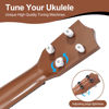 Picture of Raimy 17in Kids Ukulele Guitar - 4 Strings Mini Guitar Children Musical Instruments Educational Toys with Picks for Toddler Kids Boys Girls Beginner (Mahogany)