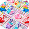 Picture of JOYIN 12 Packs Valentine's Day Cards with Pop Fidget Keychain Toys, Stress Anxiety Relief Fidget Toys with Cards for Kids Valentine's Classroom Exchange Prizes, Valentine's Day Party Favors