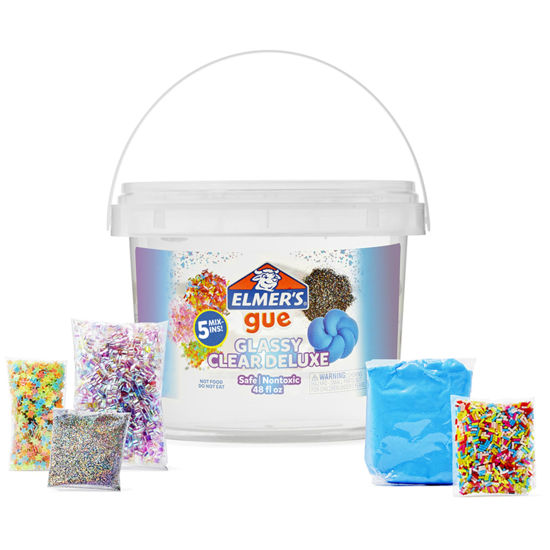 Picture of Elmer's Gue Premade Includes 5 Sets of Slime Add-ins, 3 Lb. Bucket, Glassy Clear