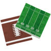 Picture of Football Birthday Party Supplies Disposable Paper Cocktail Napkins for Tailgate Party Decorations, Assorted 40 Pack Football Field Design and 40 Pack of football Pattern, Total 80 Pack