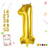 Picture of Smlpuame 40 inch Number Balloon 0-9 Gold Large Number 1 Balloons,Digital Balloons for Birthday Party Celebration Decorations Supplies, Helium Foil Number Balloons for Wedding Anniversary