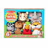Picture of Melissa & Doug Safari Buddies Hand Puppets, Set of 6 (Elephant, Tiger, Parrot, Giraffe, Monkey, Zebra) Soft, Plush Animal Hand Puppets For Toddlers And Kids Ages 2+