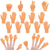 Picture of 14 Pcs Tiny Finger Hands,Premium Rubber Mini Tiny Finger Hands,Flat Hand Style Mini Hand Finger Puppets for Puppet Show,Gag Performance,Party Favors