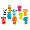 Picture of B. toys B. - 10 Finger Puppets - Animal Finger Puppets - Fox, Panda, Hippo, Giraffe, Dog - Lion, Cat, Frog, Elephant, Owl - 10 Months + - Pinky Pals Crew