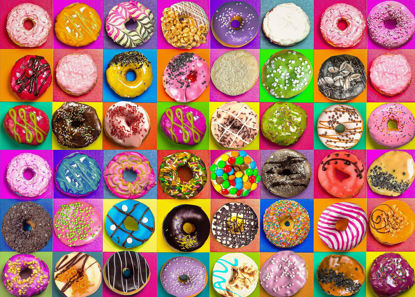 Picture of Jigsaw Puzzles 1000 Pieces for Adults, Families (Donuts) Pieces Fit Together Perfectly