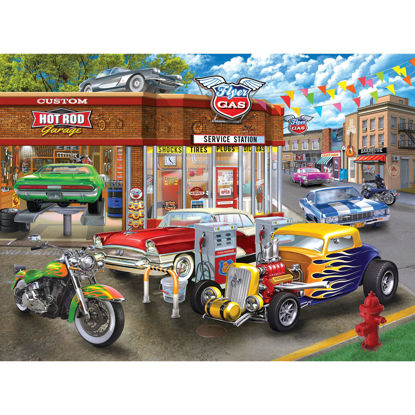 Picture of RoseArt - Chris Bigelow - Hot Rod Garage - 1000 Piece Jigsaw Puzzle for Adults