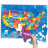 Picture of United States Puzzles for Kids Ages 4-6 - Educational Toys for Boys & Girls - 70Pcs USA Map Kids Puzzle with 50 States & Capitals - Christmas Gifts for Kids - Floor Jigsaw Puzzles