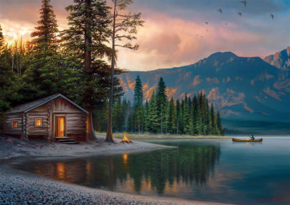 Picture of Buffalo Games - Chuck Black - Lakeside Heaven - 500 Piece Jigsaw Puzzle for Adults -Challenging Puzzle Perfect for Game Nights - Finished Size is 21.25 x 15.00