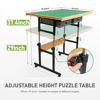 Picture of Puzzle Table with Wheels, for 1500 Pieces with Drawers and Cover, 35.4"x26.4" Adjustable Height & 45° Tilting, Puzzle Board for Adults