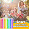 Picture of 32 Pcs 8 Colors Neon Bubbles Party Favors For Kids, Mini Star Bubble Wand Bulk In Gift Box as Goody Bags Stuffer, Classroom Giveaways, Carnival Prizes Toy, Birthday Treats, Party Supplies For Toddlers