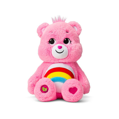 Picture of Care Bears 14" Cheer Bear Plushie - Medium Size - Pink Plushie for Ages 4+ - Perfect Stuffed Animal Holiday, Birthday Gift, Super Soft and Cuddly - Good For Girls and Boys, Employees, Collectors