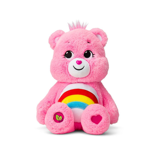 Picture of Care Bears 14" Cheer Bear Plushie - Medium Size - Pink Plushie for Ages 4+ - Perfect Stuffed Animal Holiday, Birthday Gift, Super Soft and Cuddly - Good For Girls and Boys, Employees, Collectors