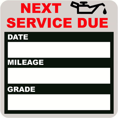 Picture of JINCH Oil Change Stickers Static Cling, 120pcs 2x2 Inches Oil Change Reminder Sticker for Windshield with No Residue, Clear Next Service Due Labels for Car Auto Vehicle Window