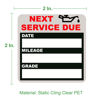Picture of JINCH Oil Change Stickers Static Cling, 120pcs 2x2 Inches Oil Change Reminder Sticker for Windshield with No Residue, Clear Next Service Due Labels for Car Auto Vehicle Window