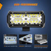 Picture of Nilight LED Pods 2Pcs 6.5 Inch 120W Triple Row Light Bar Flood Spot Combo 12000LM Driving Fog Off Road Lighting for Trucks Pickup Golf Cart SUV ATV UTV 4x4 Van Camper Boat