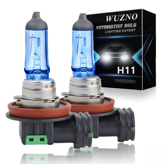 Picture of H11 Halogen Headlight Bulb/Fog Light 12V 55W White 5000K High/Low Beam 64211 12362 Car Light Bulb Automotive Headlamp Super Bright