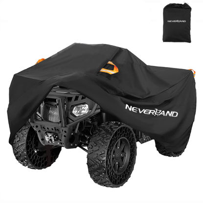 Picture of NEVERLAND ATV Cover Waterproof Heavy Duty 4 Wheeler Cover Quad Cover All Season Weather Proof Outdoor UV Protection for Polaris Yamaha Suzuki Honda (Black XLarge)