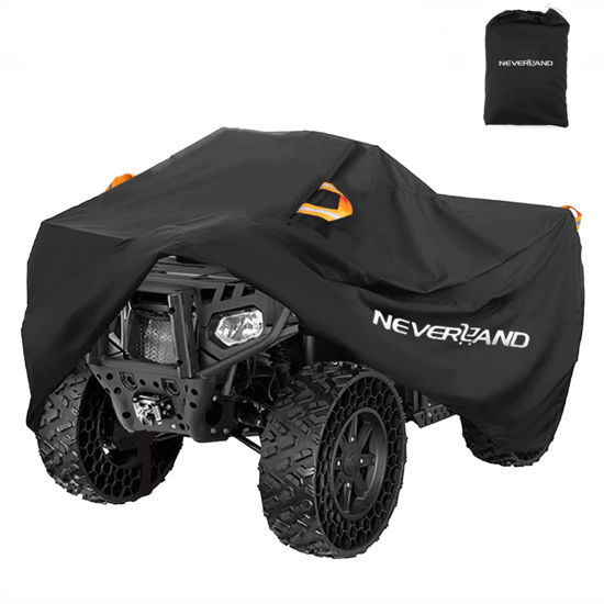 Picture of NEVERLAND ATV Cover Waterproof Heavy Duty 4 Wheeler Cover Quad Cover All Season Weather Proof Outdoor UV Protection for Polaris Yamaha Suzuki Honda (Black XLarge)