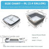Picture of Collapsible Wash Basin 9L, Foldable Dish Tub with Drain Plug, Portable Collapsible Dish Basin, Camping Sink for Washing Dishes, Laundry & Kitchen Use,Gray