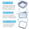 Picture of Collapsible Wash Basin 9L, Foldable Dish Tub with Drain Plug, Portable Collapsible Dish Basin, Camping Sink for Washing Dishes, Laundry & Kitchen Use,Gray