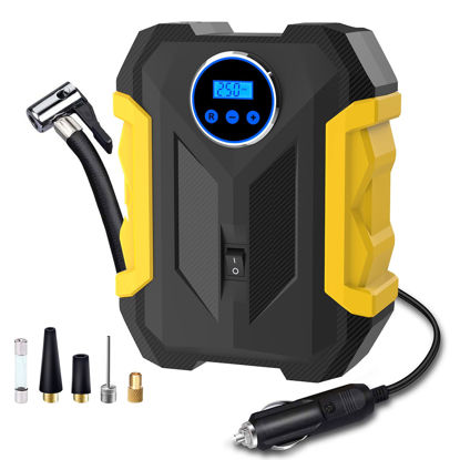 Picture of Digital Air Compressor for Car Auto Pump Portable Tire Inflator with LED Light DC 12V
