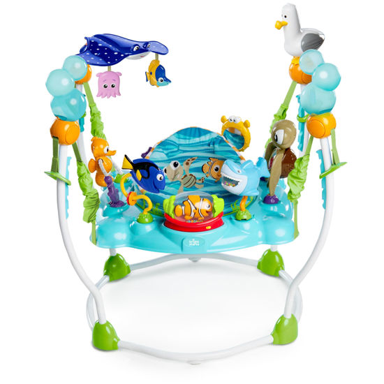 Picture of Bright Starts Disney Baby Finding Nemo Sea of Activities Baby Activity Center Jumper with Interactive Toys, Lights, Songs & Sounds, 6-12 Months (Blue)