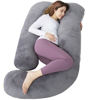 Picture of AMCATON 60 Inch Pregnancy Pillow for Sleeping, Extra Large U Shaped Body Pillow, Maternity Pillow for Pregnant Women with Velvet Cover (Dark Grey)
