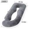 Picture of AMCATON 60 Inch Pregnancy Pillow for Sleeping, Extra Large U Shaped Body Pillow, Maternity Pillow for Pregnant Women with Velvet Cover (Dark Grey)