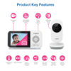 Picture of VTech VM819 Baby Monitor with Camera and Audio, 2.8” Screen Portable Baby Camera, Night Vision, 2-Way Audio, Temperature Sensor and Lullabies, Secure Transmission No WiFi, Ideal for Baby/Elderly/Pet